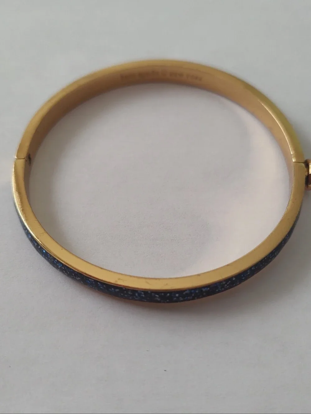 Kate Spade Blue Glitter Hinge Bracelet